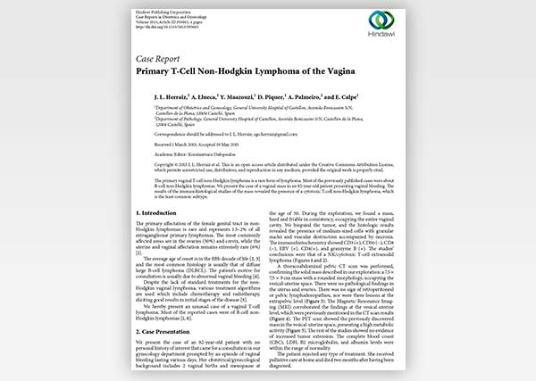 Primary T-Cell Non-Hodgkin Lymphoma of the Vagina