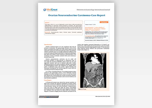 Ovarian Neuroendocrine Carcinoma-Case Report