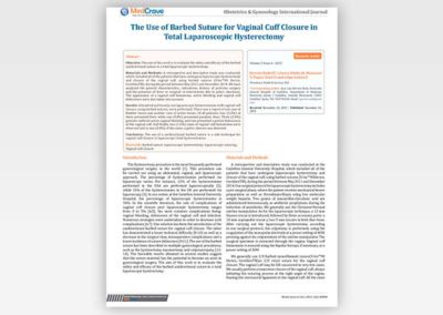 The Use of Barbed Suture for Vaginal Cuff Closure in Total Laparoscopic Hysterectomy