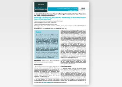 A Case of Urethrocutaneous Fistula Following a Transobturator Tape Procedure for Stress Urinary Incon nence