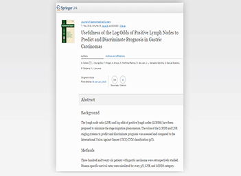 Usefulness of the Log odds of positive lymph nodes to predict and discriminate prognosis in gastric carcinomas
